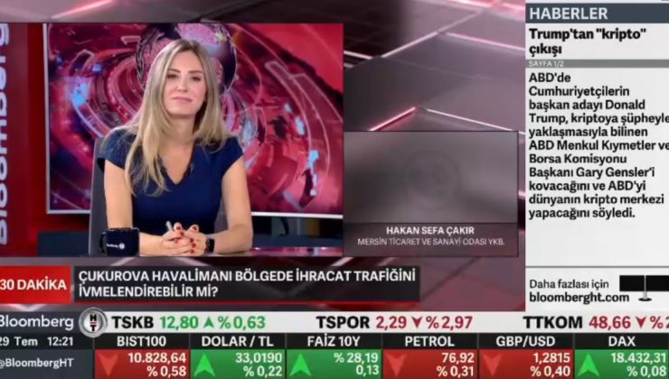 Başkan Çakır, Bloomberg HT’de Çukurova Havalimanı yatırımını değerlendirdi